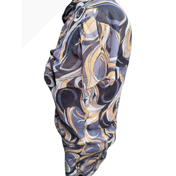 Y2k Sweet Pea Mesh top tunic Abstract Fairy Hippie Festival Empire Whimsigoth lg - Picture 9 of 12